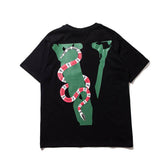 Grey VLONE Friends Snake Printed T-Shirt